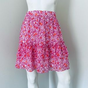 NEW J. Crew tiered ruffle floral skirt